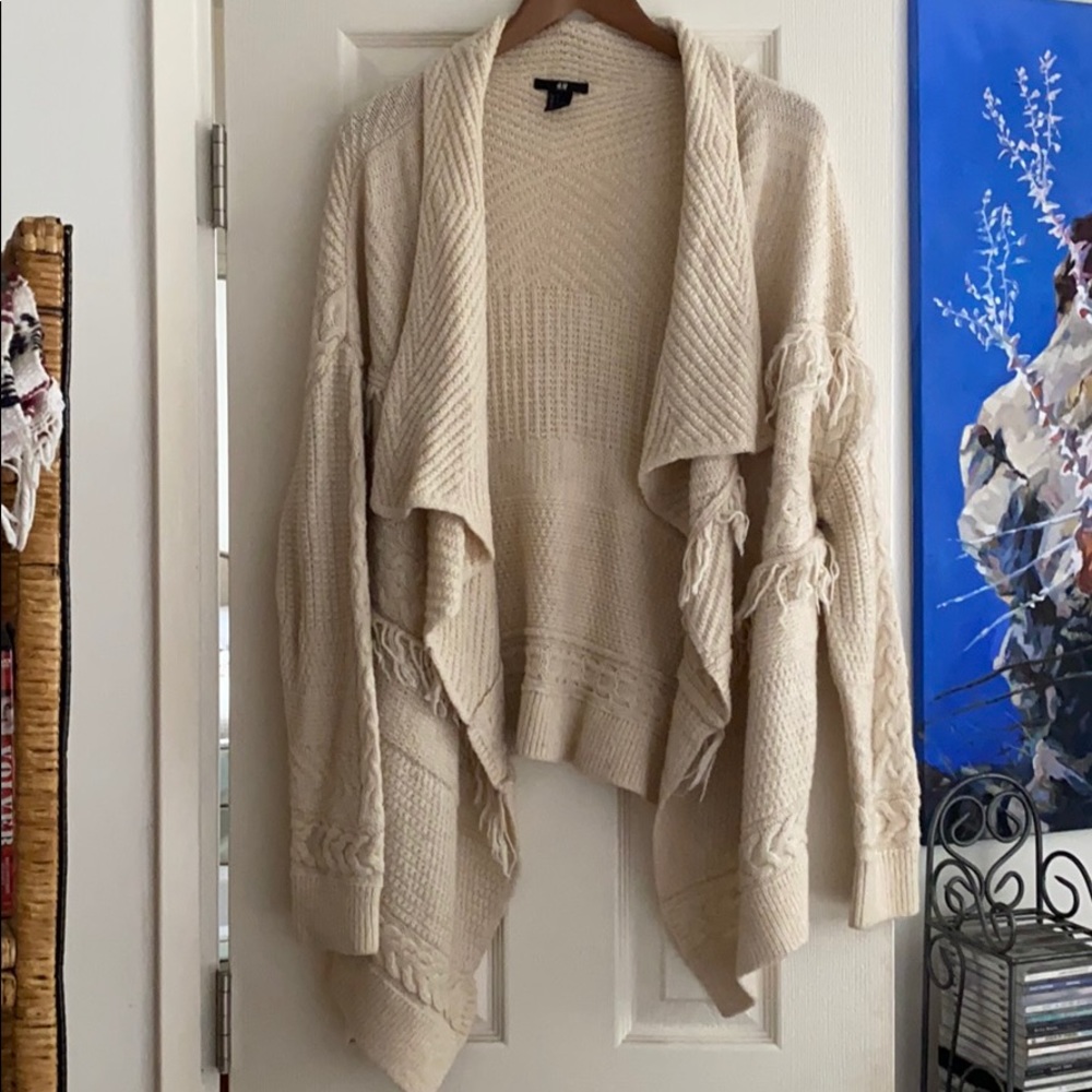 Cream Poncho Sweater sz. M